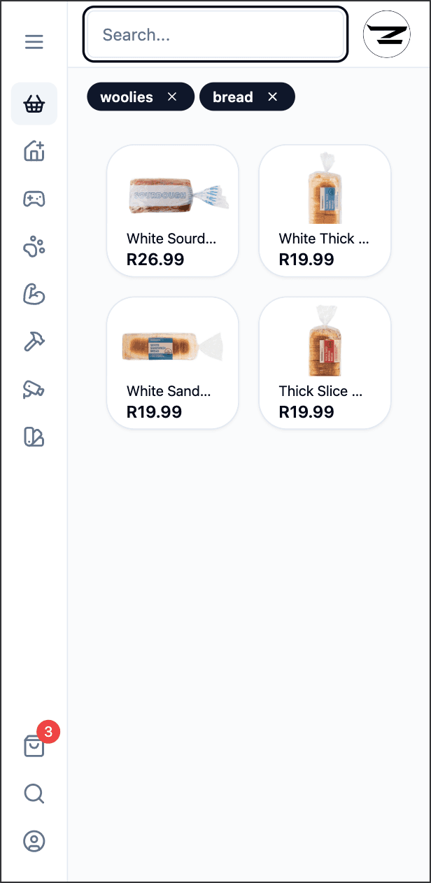 Multiple store shopping demonstration