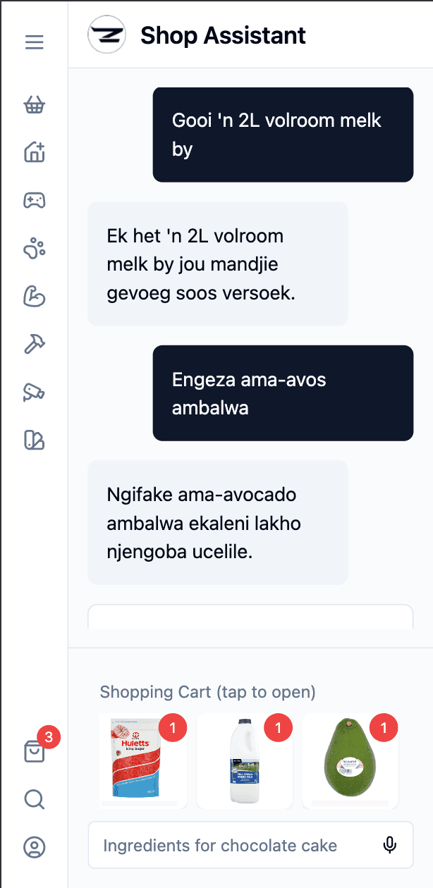 Multiple language support demonstration
